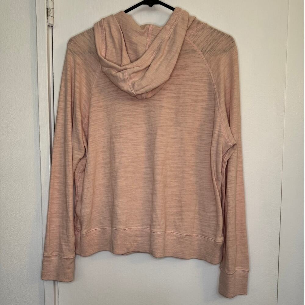 Faherty Women's Sunwashed Slub Organic Cotton Hoodie in Pink Size Small - Picture 3 of 7
